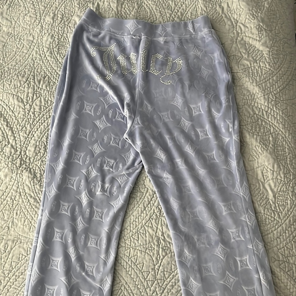 Juicy Couture Lavender Embossed Velour Pants